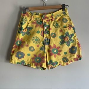 Vintage Floral High Waisted Jeans